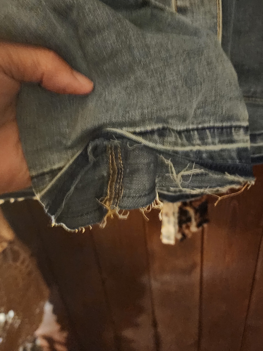 LOGO by Lori Goldstein Washed Blue Denim Jacket with Patch Pockets - Picture 2 of 4